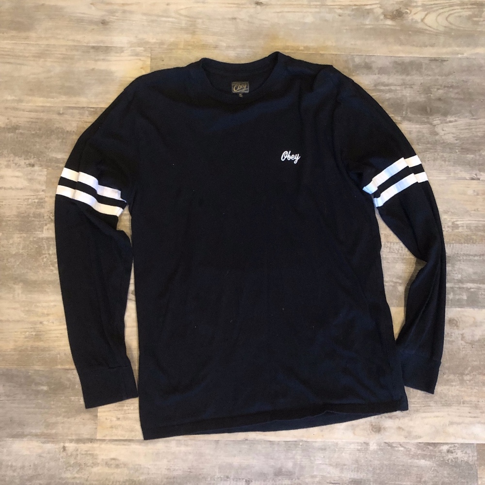 Obey Black Long Sleeve Shirt